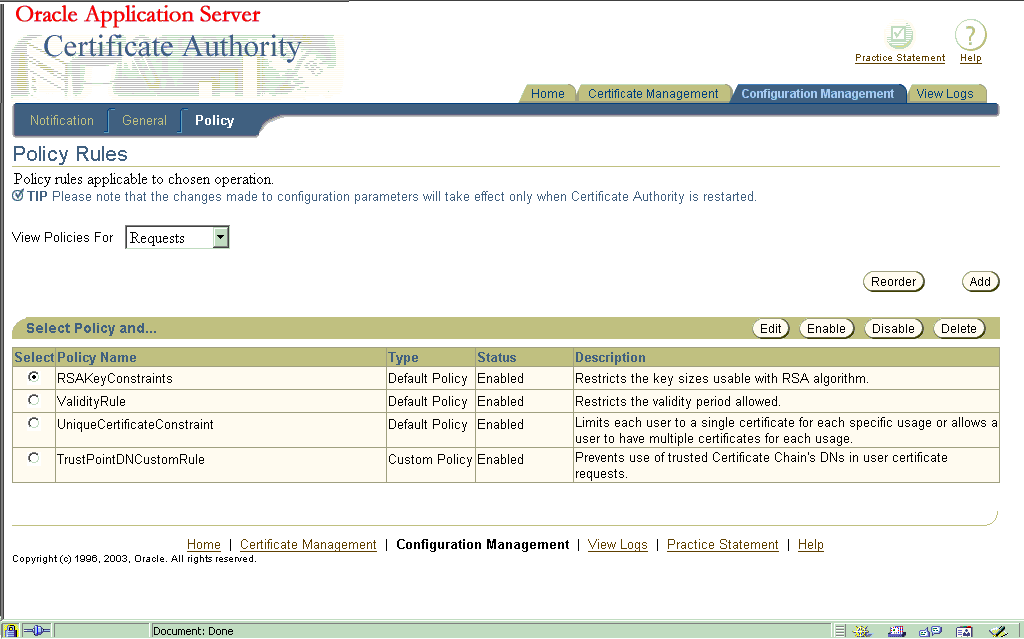 Description of policyonentrynew072403.gif follows