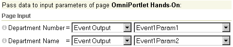 Shows Page Input Section of Event tab.