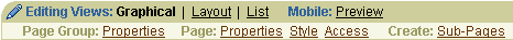 Shows Page:Properties link.