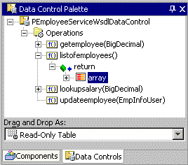 Web services return values to the application