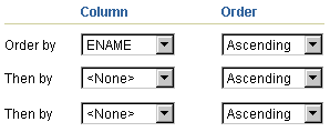 Shows Order section of Filter tab.