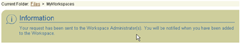 Join a Workspace notification