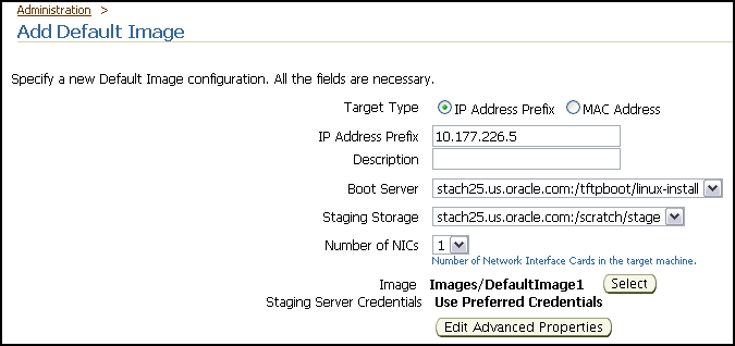This figure displays Add Default Image Page.