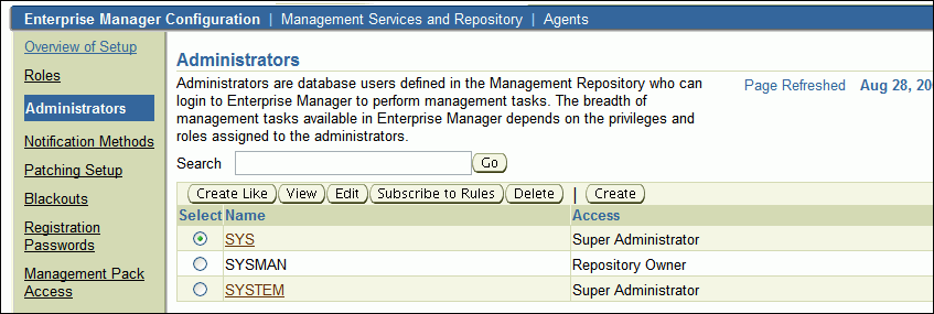 Create Administrators