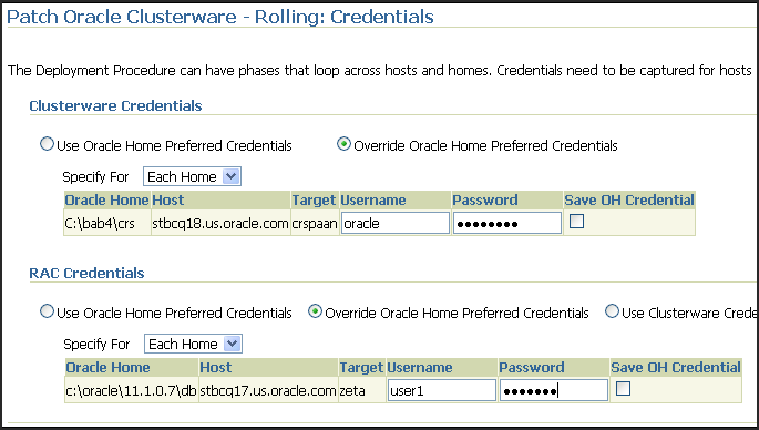 patching credentials