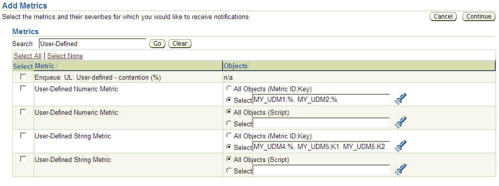 graphic shows 2-column udm for all keys and specific keys