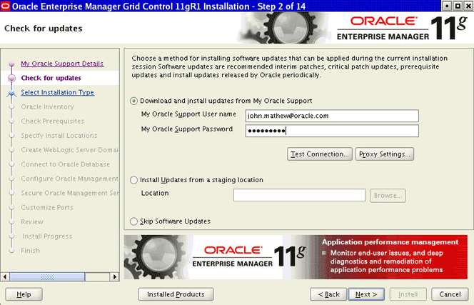 Chedck for Software Updates