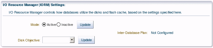I/O Resource Manager Settings Example