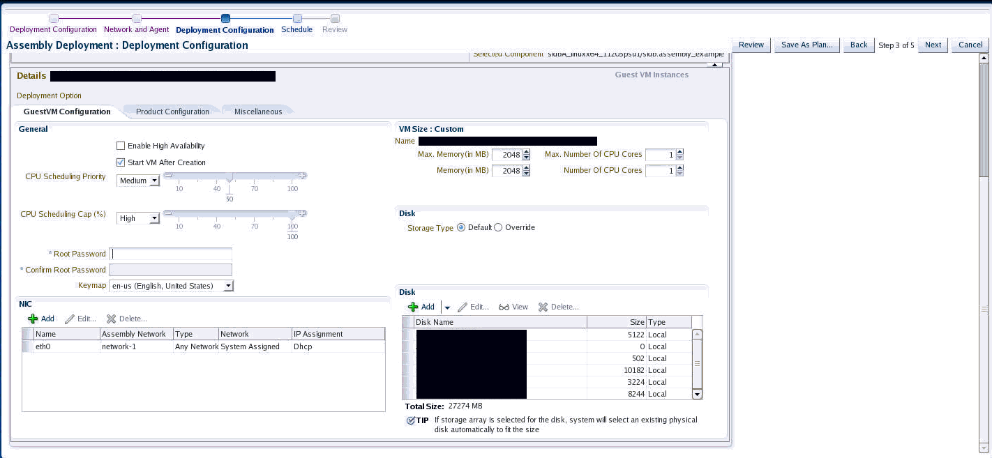 Assembly Deploy: GuestVM Configuration