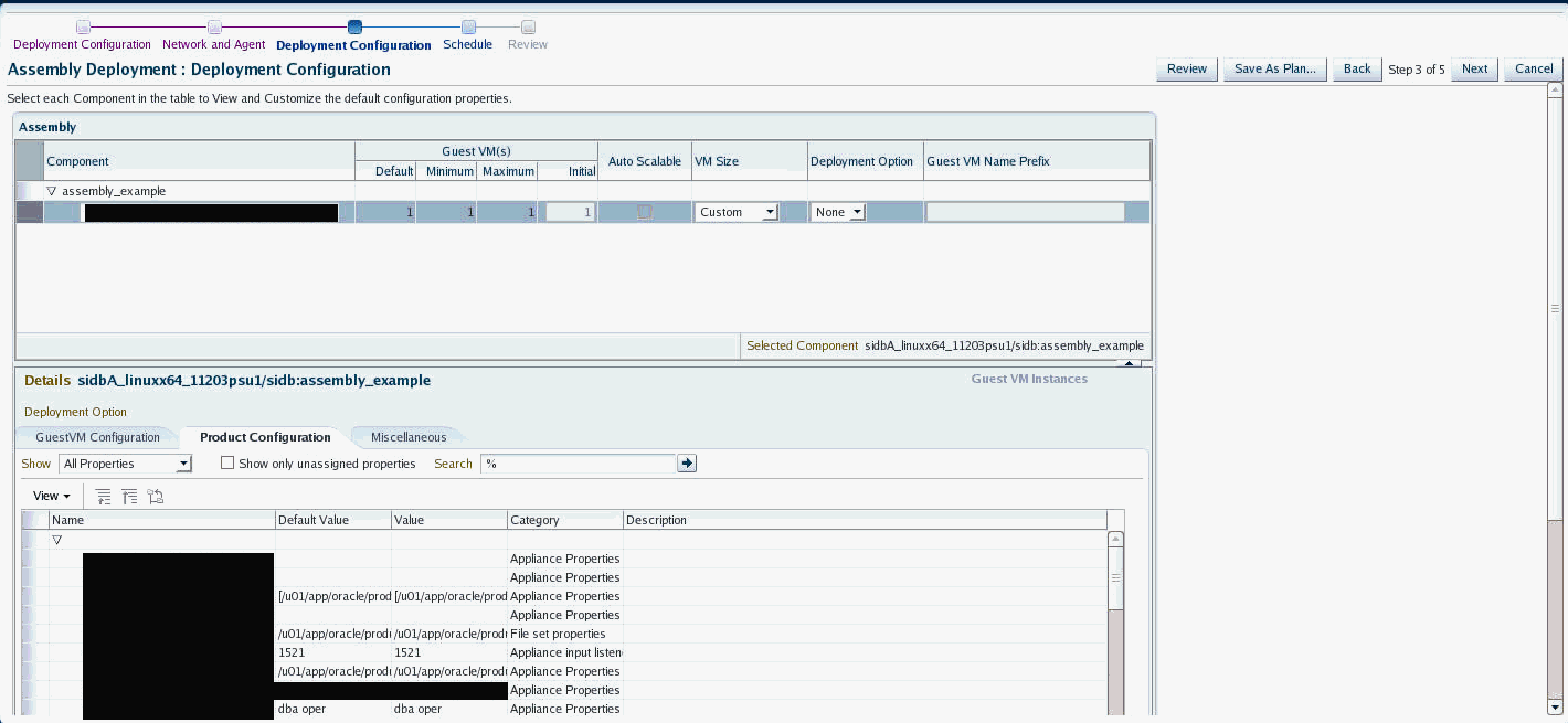 Assembly Deployment: Product Configuration