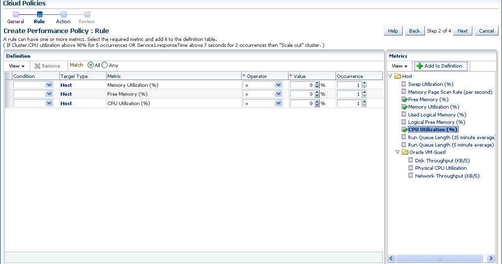 Create Performance Policy: Rule