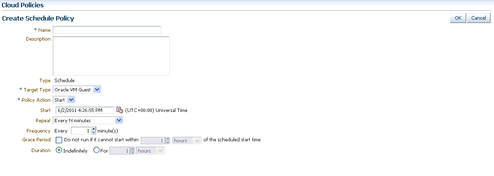 Create Schedule Policy