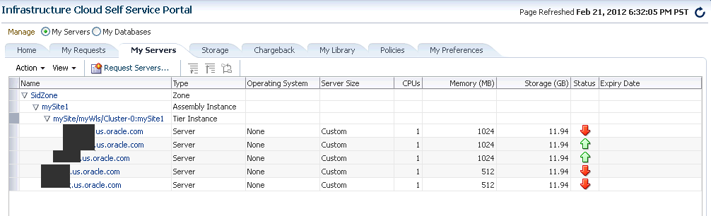 SSA - My Servers