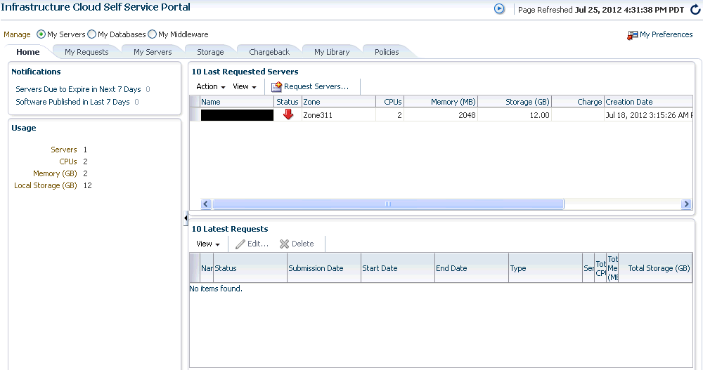 Self Service Portal