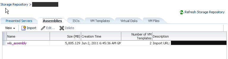Storage Repository: Assemblies