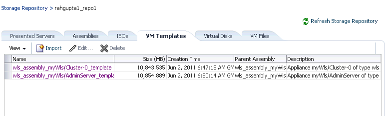 Storage Repository: VM