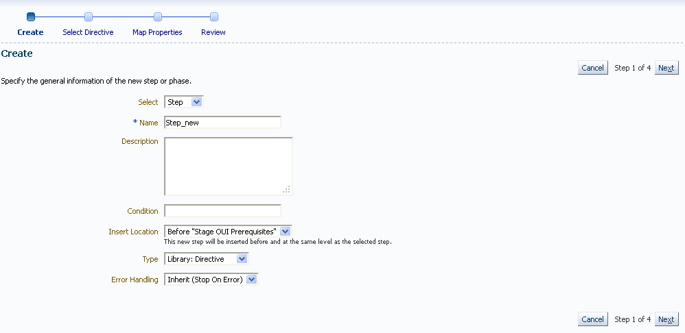 Software Library: Directive: Create