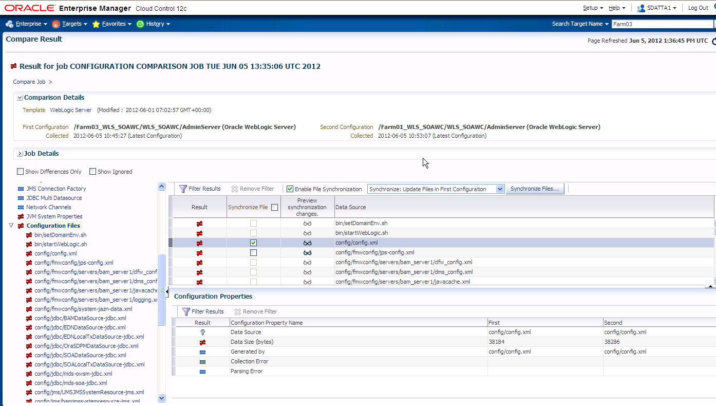 Synchronizing Configuration Files