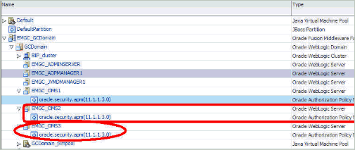 Visible OMS Target Even After WLS Domain Refresh