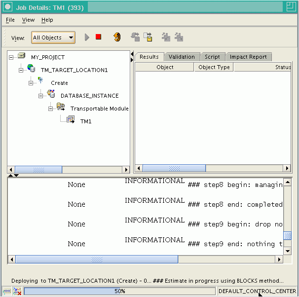 Job Details window