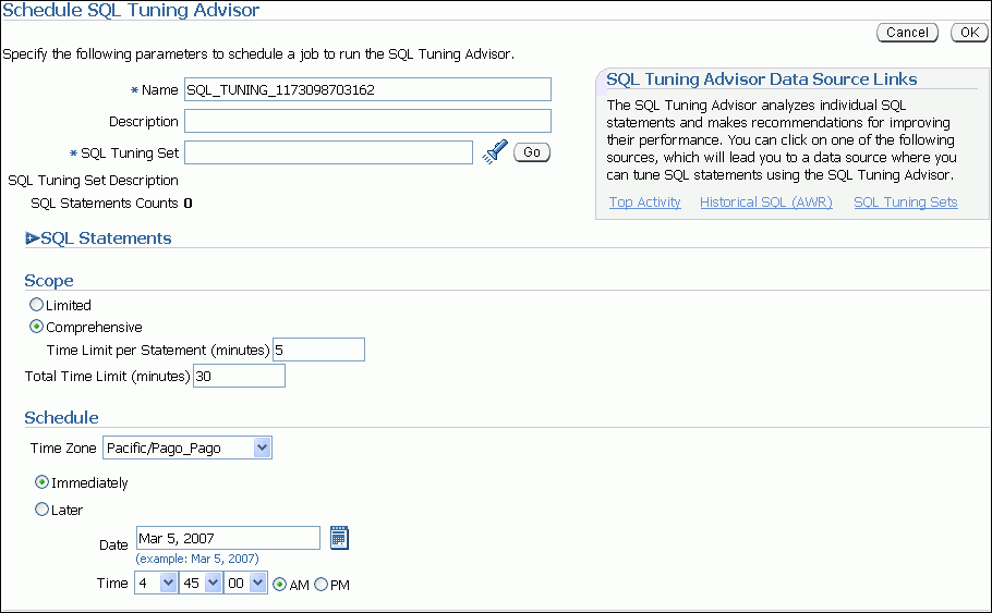 Description of sql_tuning_advisor_empty.gif follows