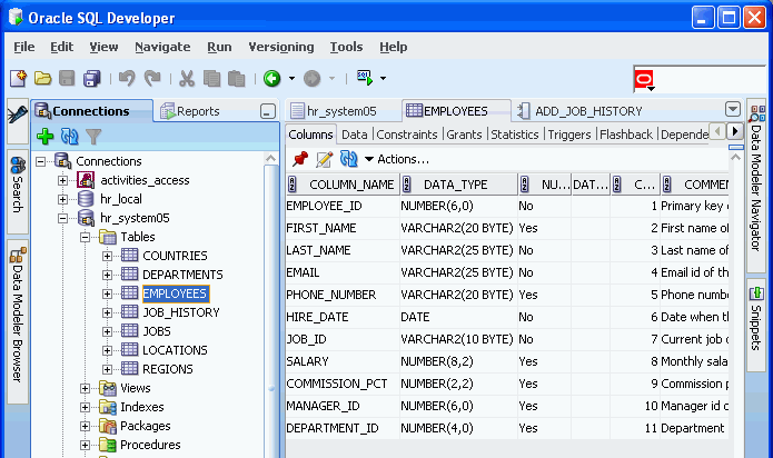 Main window of the user interface