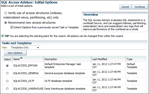 Description of sql_access_initial_options.gif follows