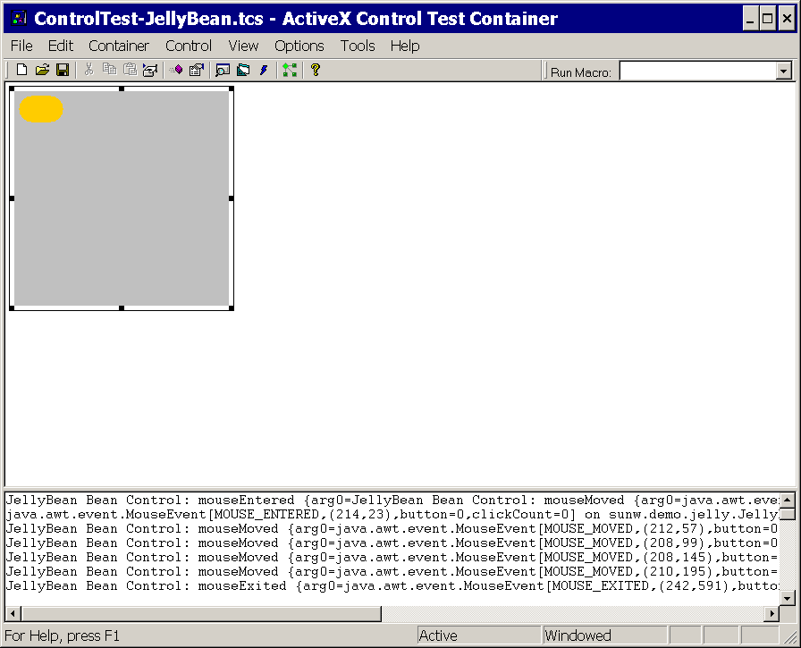 Visual Studio test container