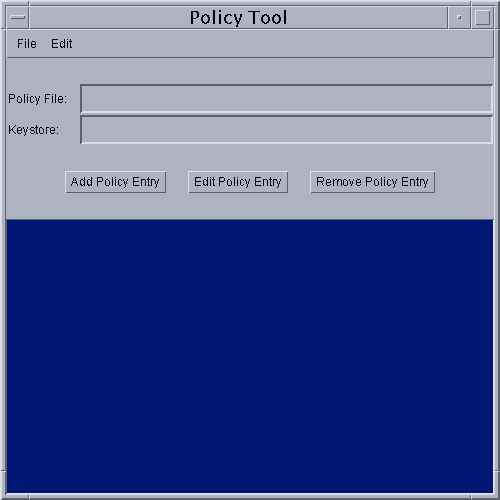 Policy Tool window to add, edit, or remove a policy